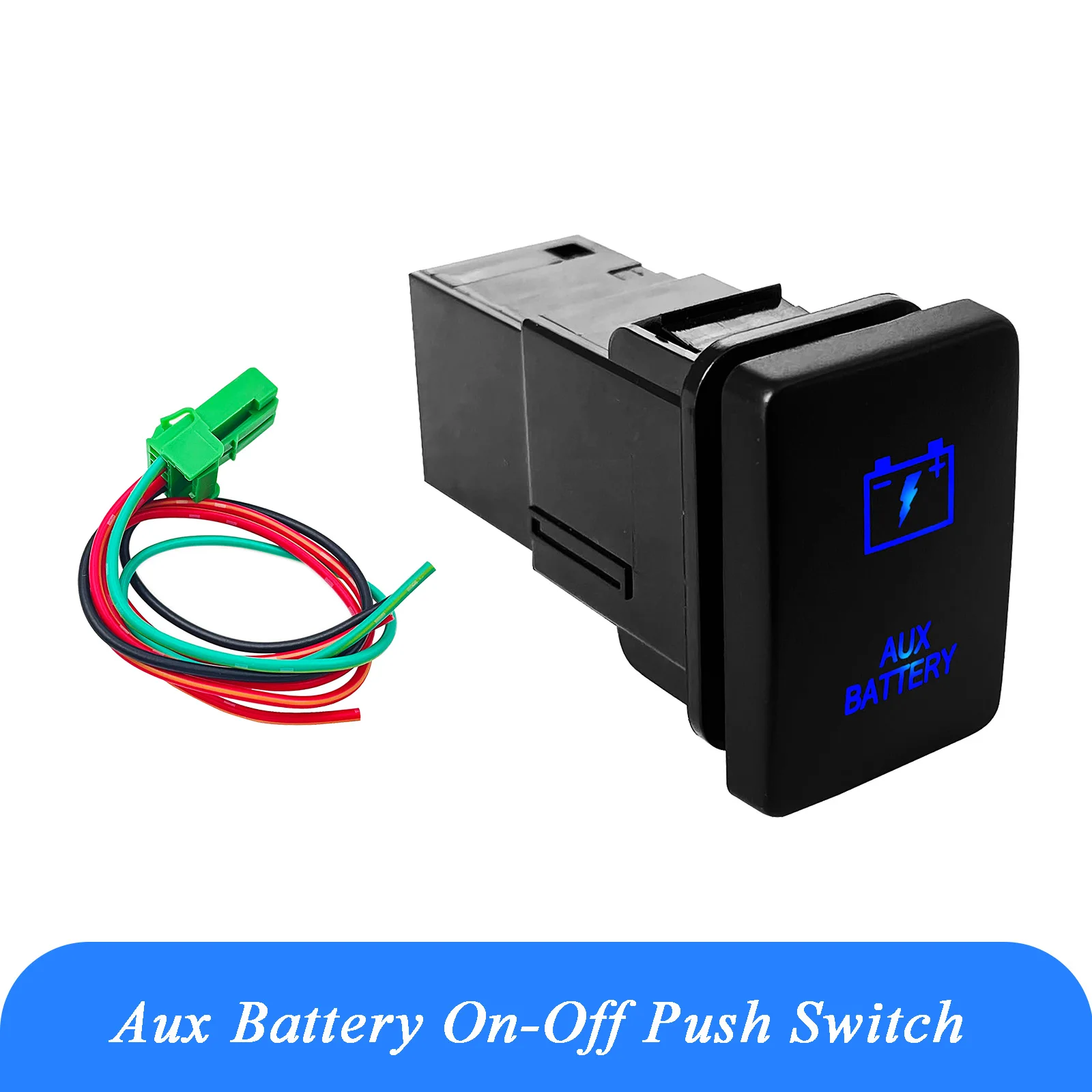 

Сменный кнопочный переключатель 12 В с синим светодиодом OEM, аккумулятор AUX для Toyota Prado 150 200 Hilux Landcruiser GUN HiAce RAV4 Tacoma