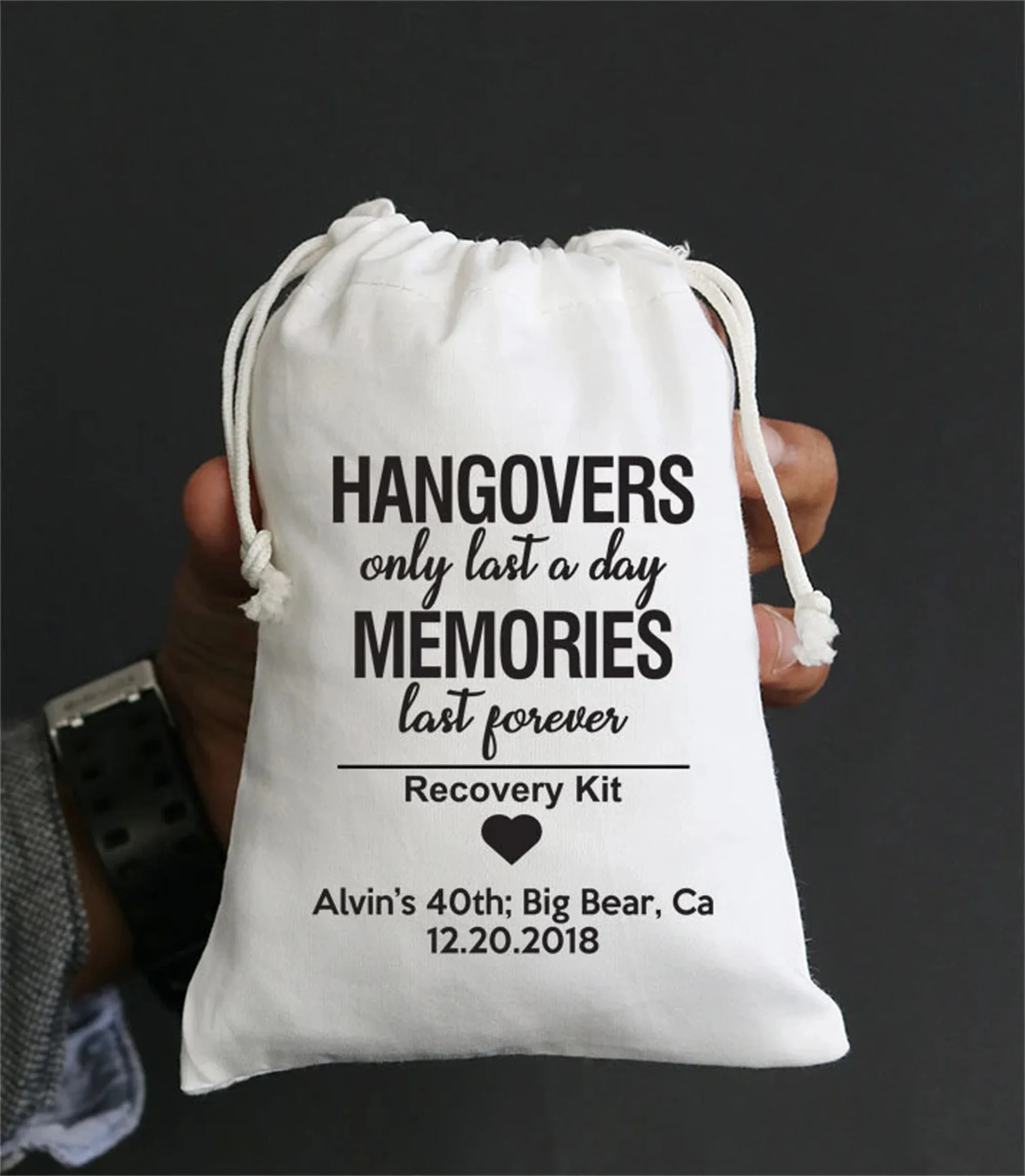 5pcs Adios Hangover - Bachelorette Party Kit Bags Recovery Custom Gift Mexico Survival Cabo