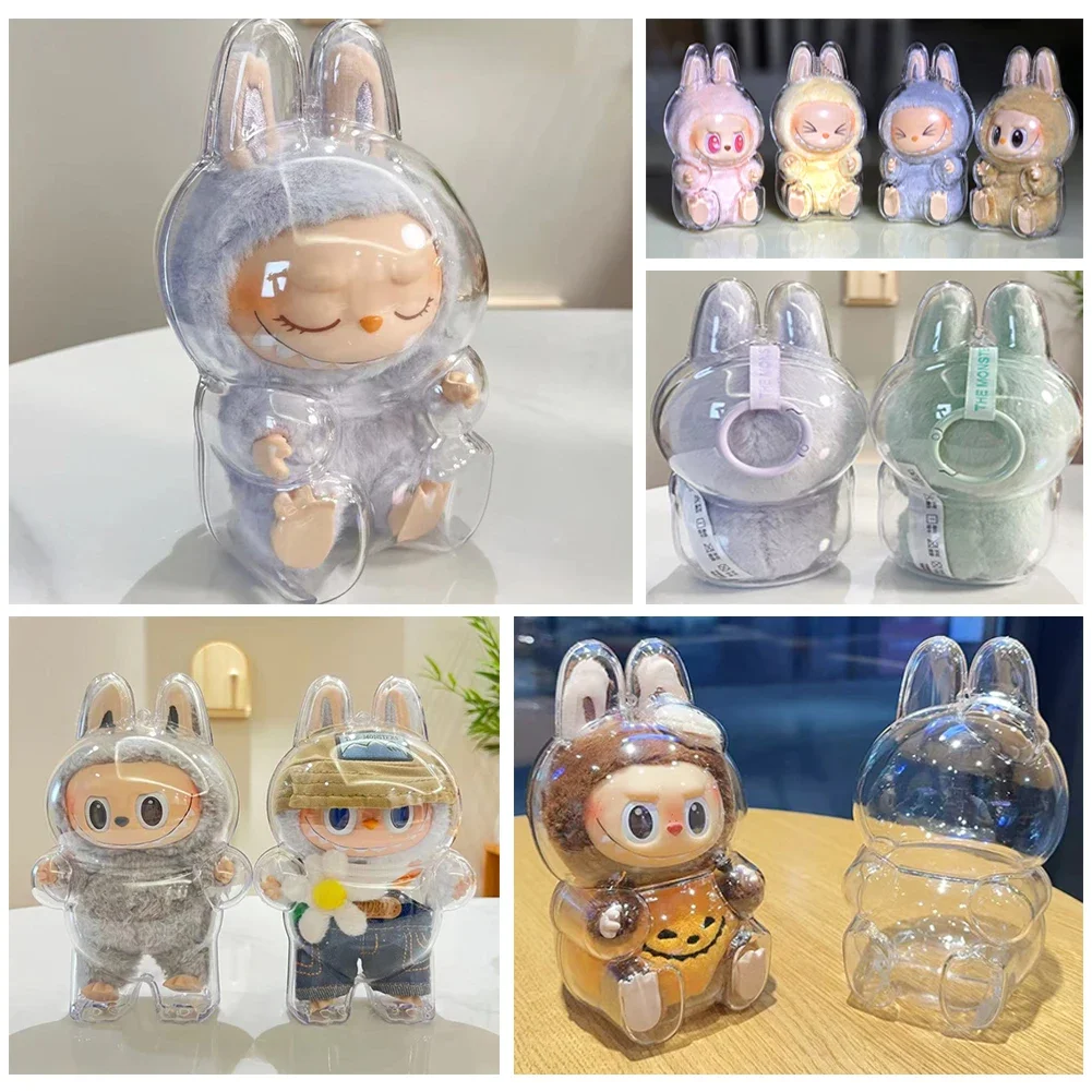 Защитный акриловый чехол прозрачная коробка-органайзер для Labubu V1 V2 улучшенная