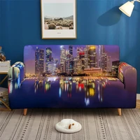 city night view elastic sofa cover for living room stretch couch cover bohemian non slip sofa slipcover protector 124 seat