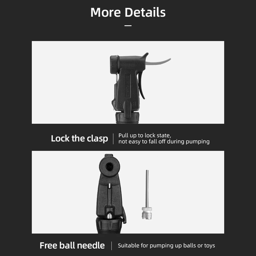 

Велосипедный насос, нейлоновый портативный ручной насос 80PSI для горного велосипеда, с кронштейном