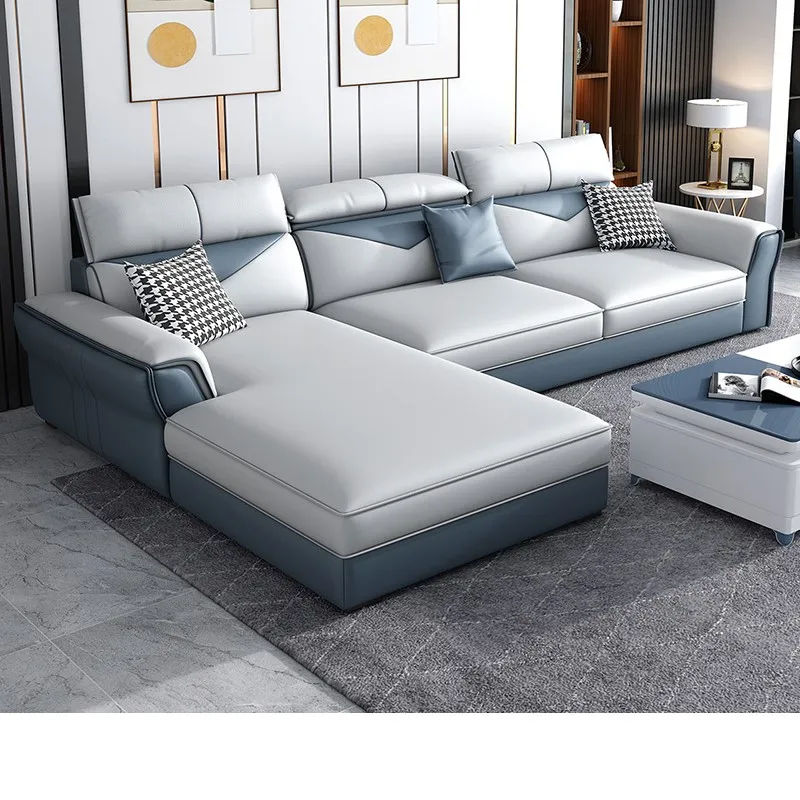 

Nordic Sofa Living Room Furniture Color Contrast Three Concubines Technology Fabric Combination Simple Sofa Furniture