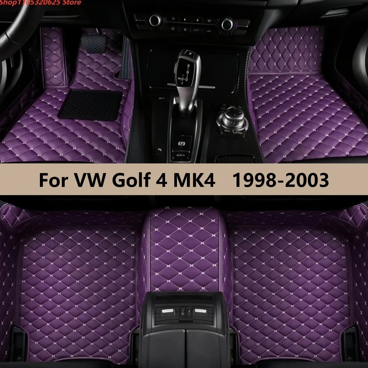 Фото Автомобильные коврики для VW Golf 4 MK4 1998-2003, аксессуары для салона автомобиля, кожаные коврики, напольные покрытия, подкладки для ног №1