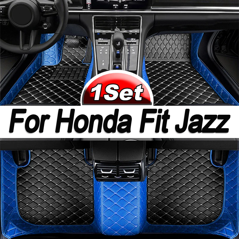 

Автомобильные коврики для Honda Fit Jazz GK3 4 5 6 7 2014 ~ 2020, коврик, роскошный кожаный коврик, интерьерные детали, автомобильные аксессуары GH7 GP5 6