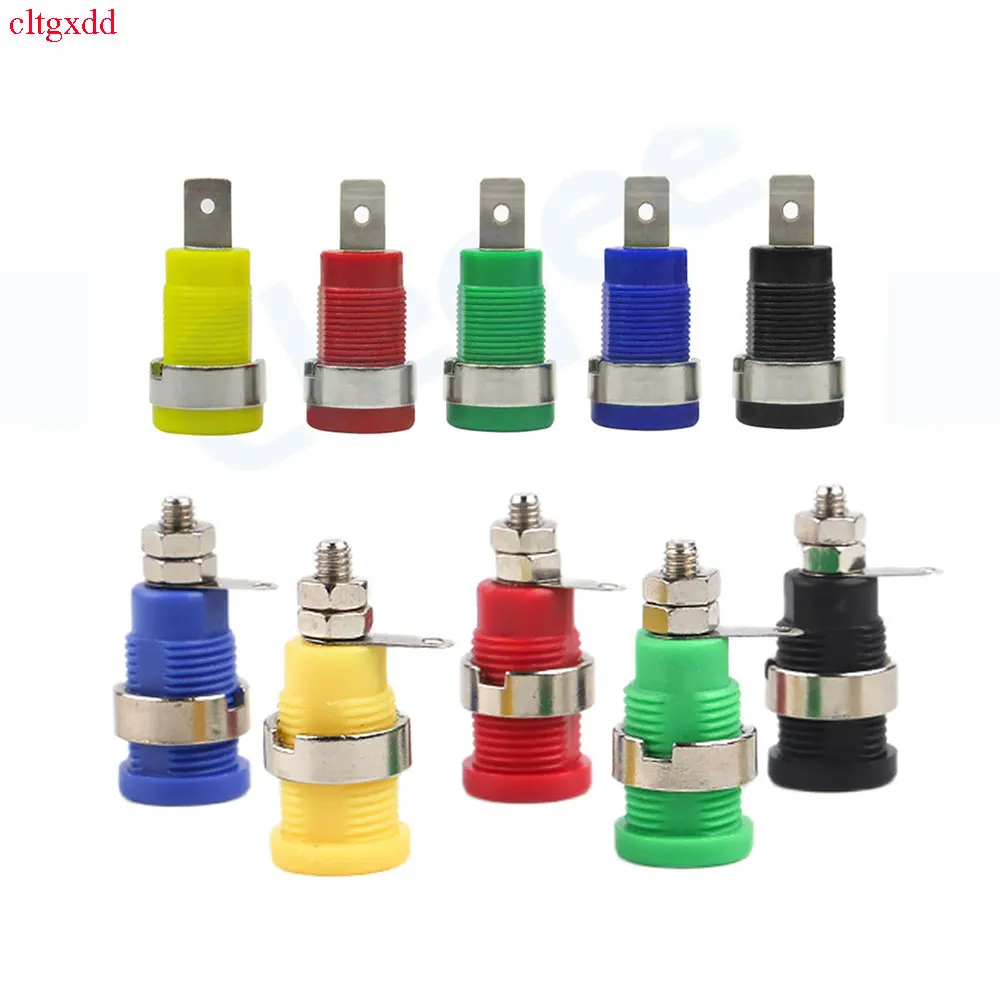 

10-piece insulated safety banana plug 4MM socket panel mounting terminal connector multimeter socket banana head female 32A
