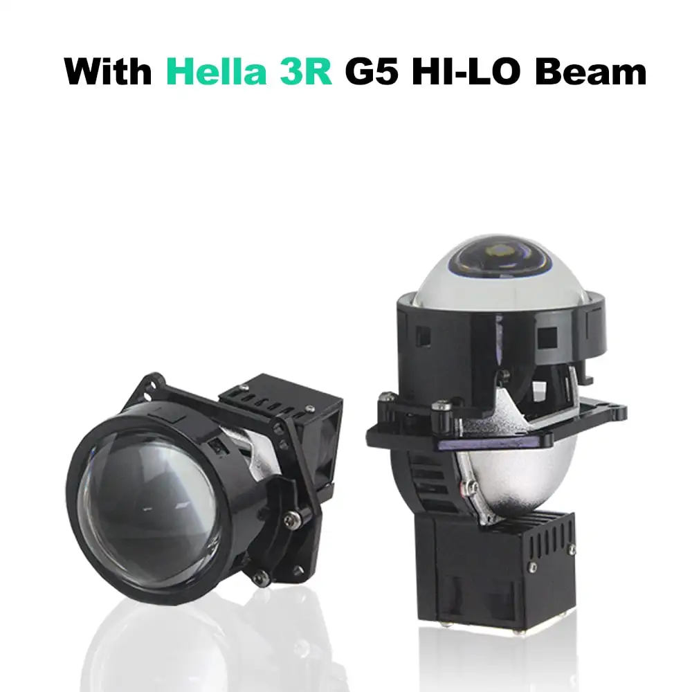 1 takım LHD RHD 3.0 inç Bi Led projektör lens güçlendirme far kefen 3R G5 6000K 120W evrensel araba far güçlendirme DIY