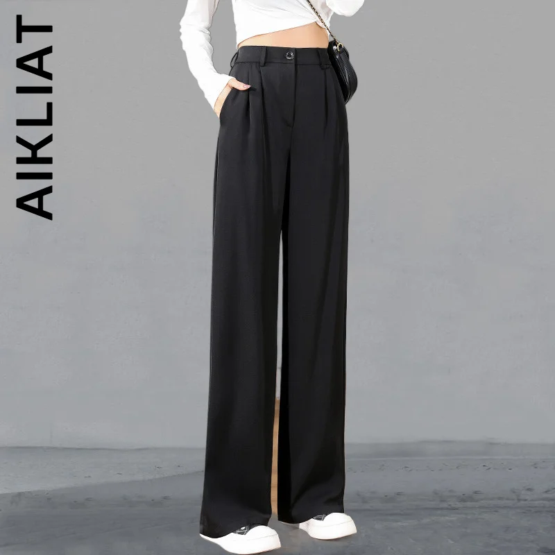 

Aikliat New Women Trousers Pants Baggy Soft Women's Pants Elastic Leg Pants Hip Bottoms Vintage Hot Sale Mujer Female