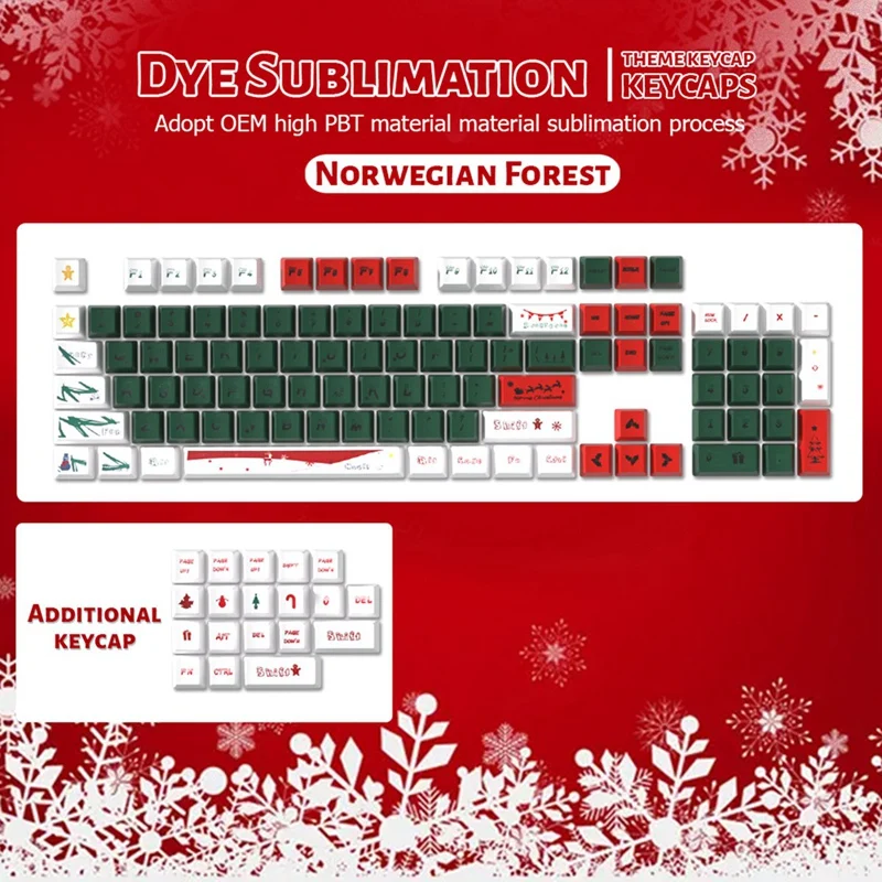 

Набор клавишных колпачков PBT с 123 клавишами, сублимация краски для переключателей Cherry MX, механические клавиатуры, совместимые с клавиатурой ...