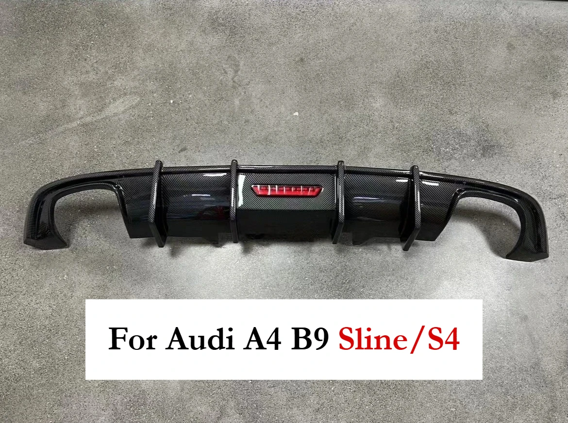 

Для Audi A4 B9 Sline S4 A4 Sports Sedan 4-дверный 2017 2018 2019 задний бампер, диффузор, спойлер, автоаксессуары, тюнинг