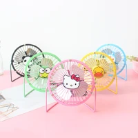 4 inch usb silent metal mini electric fan kawaii kt cat sanrio accessories fan cute beauty mini desktop small fan toy girl gift