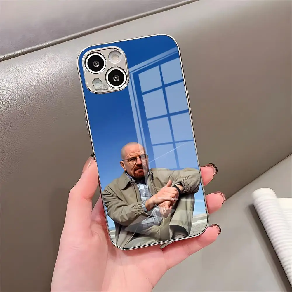 Фото Чехол для телефона TV B-Breaking Bad для iPhone 17 Pro Max 15 Pro 16 14 Plus 12 13 Mini 11 Pro, противоударный, с гальваническим покрытием, стеклянная крышка №5