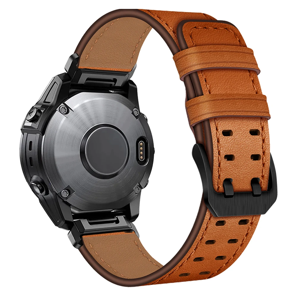 

Ремешок для часов из кожи Крейзи Хорс, браслет для Garmin Fenix 7X 6X Pro 5X Plus/Enduro/спуска Mk2 Mk2i QuickFit, 26 мм