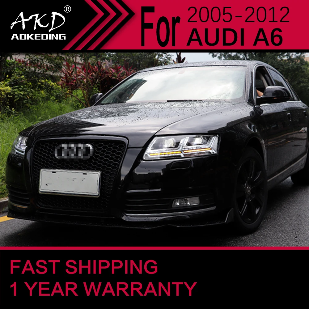 Car Lights for Audi A6 A6L LED Headlight 2005-2012 Head Lamp Drl Projector Lens Automotive Accessories