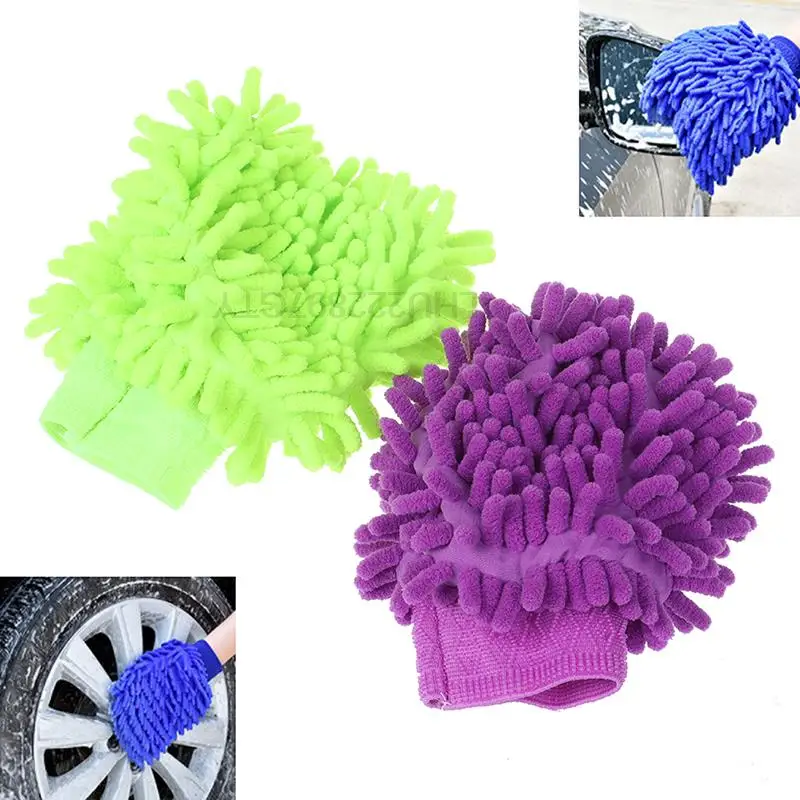 

1 pc Double Sided Microfiber Washing Hand Gloves Car Window Dust Cleaning Glove House