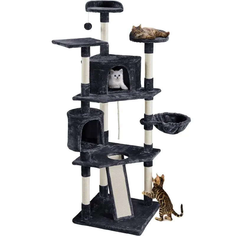 

79" Multilevel Large Cat Tree Condo Tower, Black