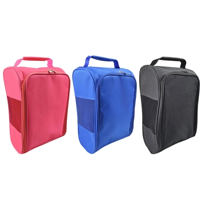 

Portable Golf Shoe Bag Zippered Shoe Bags With Ventilation for Sock-Tees H58D