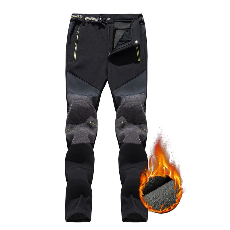 

Thick Warm Fleece Soft Shell Men Outdoor Waterproof Windproof Hiking Trousers Fishing Camping Climbing Trekking Pants