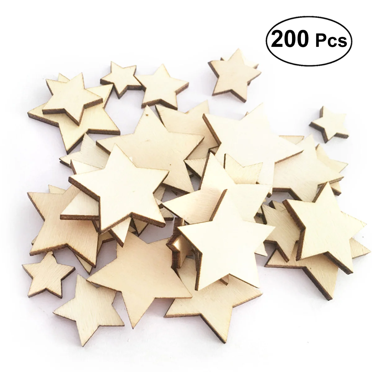 

Stars Wood Wooden Star Craftcrafts Ornaments Unfinished Inch Cutout Primitive White Cutouts Hanging Ornament Diy Natural Shape