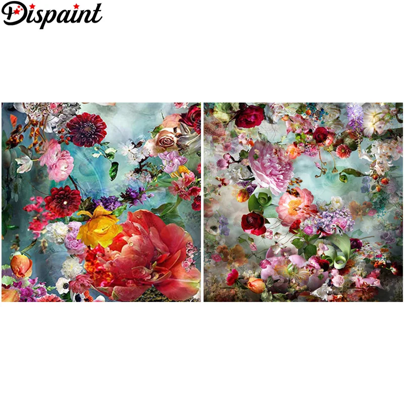 

Dispaint DIY Diamond Painting "Scenery Flower" Full Drill Square Round Diamond Embroidery 5D Cross Stitch Decoration Home