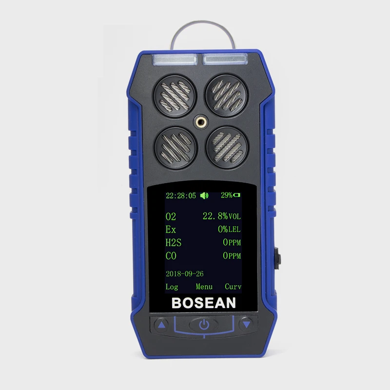 

Bosean детектор газового анализатора ATEX сертифицированный портативный многогазовый детектор для CO, O2, H2S, LEL, CH4