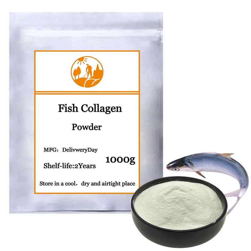 

High Quality Fish Collagen Powder, Cosmetic Raw, Whitening Moisturizing Skin, Eliminating Acne, Delaying Aging