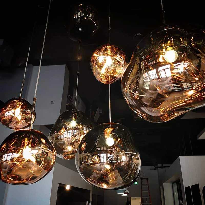 

Современный стеклянный абажур, светодиодные подвесные светильники в скандинавском стиле, домашняя декорация, Потолочная люстра для гостин...