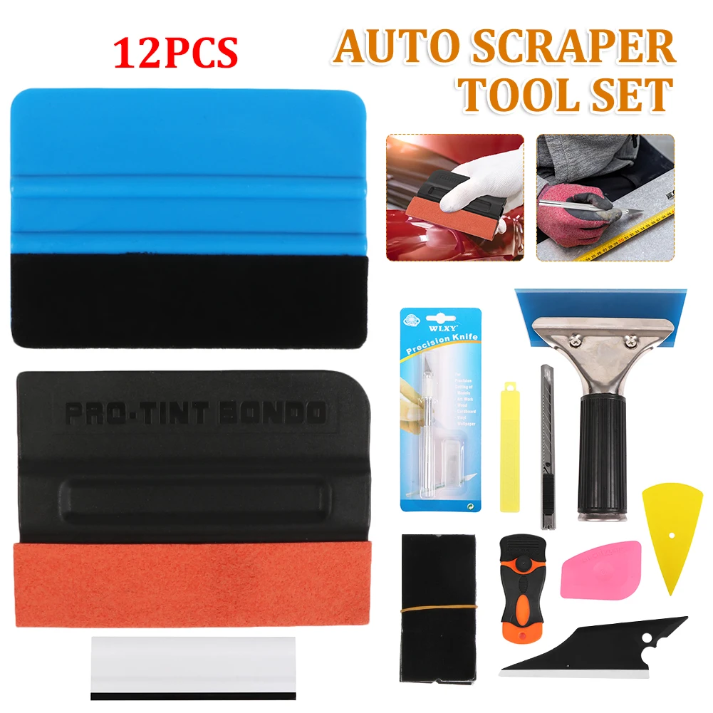 

Car Wrapping Tools Kit Vinyl Squeegee Felt Scraper Pro Cutter Razor Window Tint