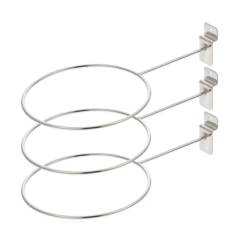 

3Pcs Mounted Basketball Holder Iron Balls Storage Rack Hats Ball Display Bracket Football Storage Rack Space Saver For Home