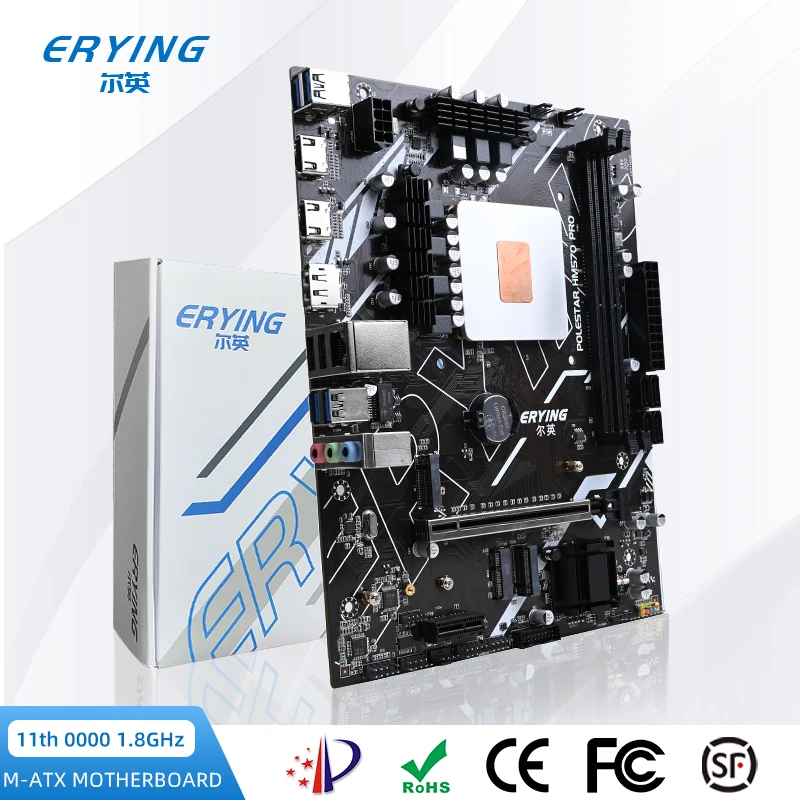 

ERYING Gaming PC Desktops Motherboard with OnBoard Processor 11th Core CPU 0000 1.8Ghz ES 6C12T Refer To Kit I7 11600H 24*18CM