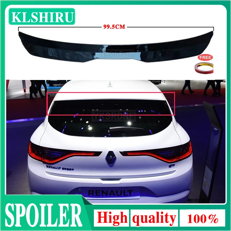 

KLSHIRU For Renault Megane 4 Spoiler 2016 2017 2018 2019 2020 Gloss Black Universal Rear Wing Top Car-styling Auto Car Accessory