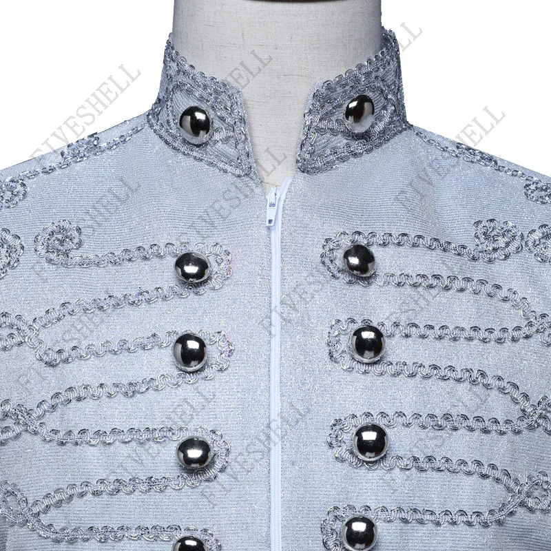 2024 средневековый блейзер в стиле панк офицера милитари с драпировкой двубортный