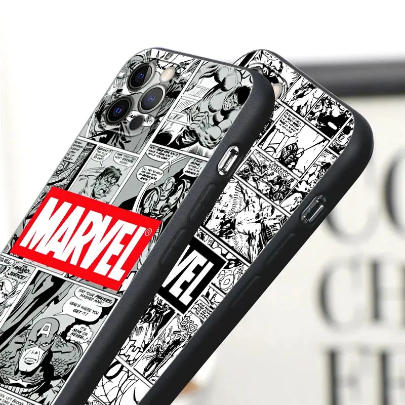 Чехол для телефона MARVEL STUDIOS с рисунком комиксов Apple iPhone 16 15 14 13 12 11 Pro Max XR XS 8 Plus SE2