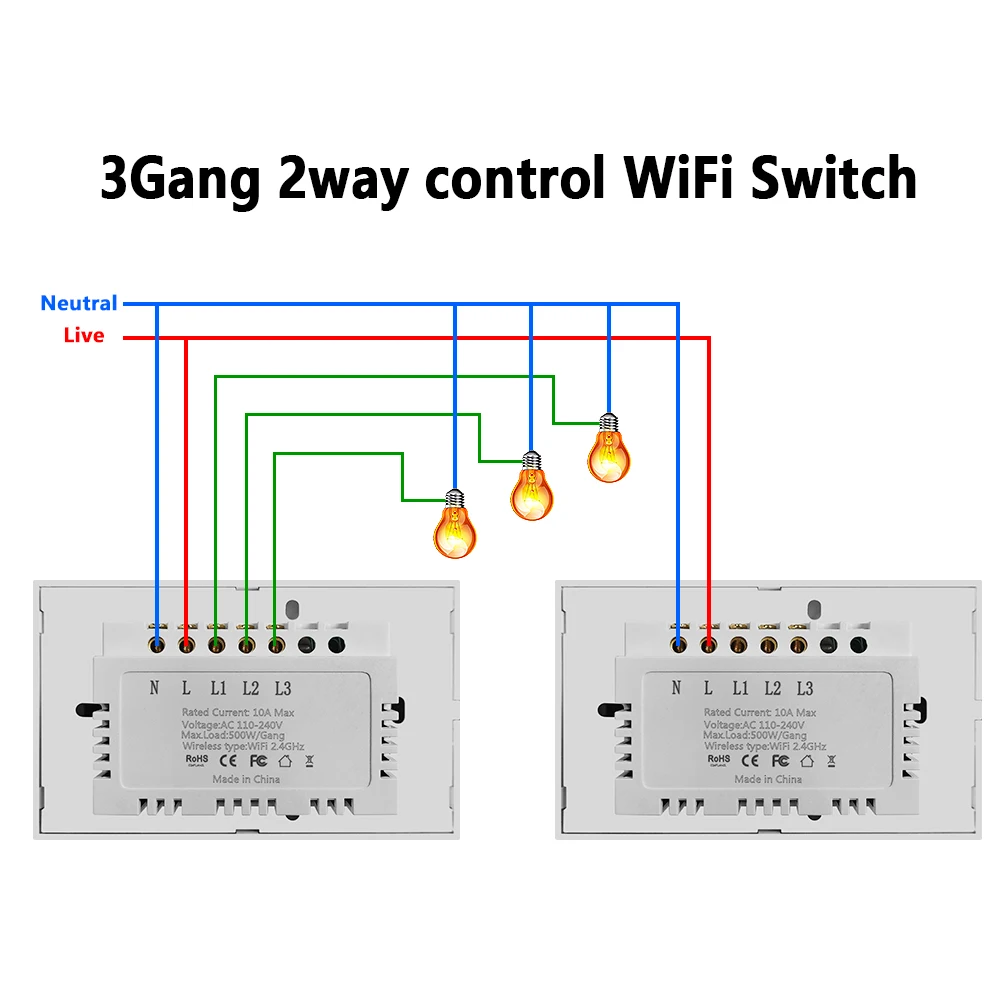 UBARO 2Way Американский Стандарт Закаленное Стекло Wi-Fi Настенная Панель