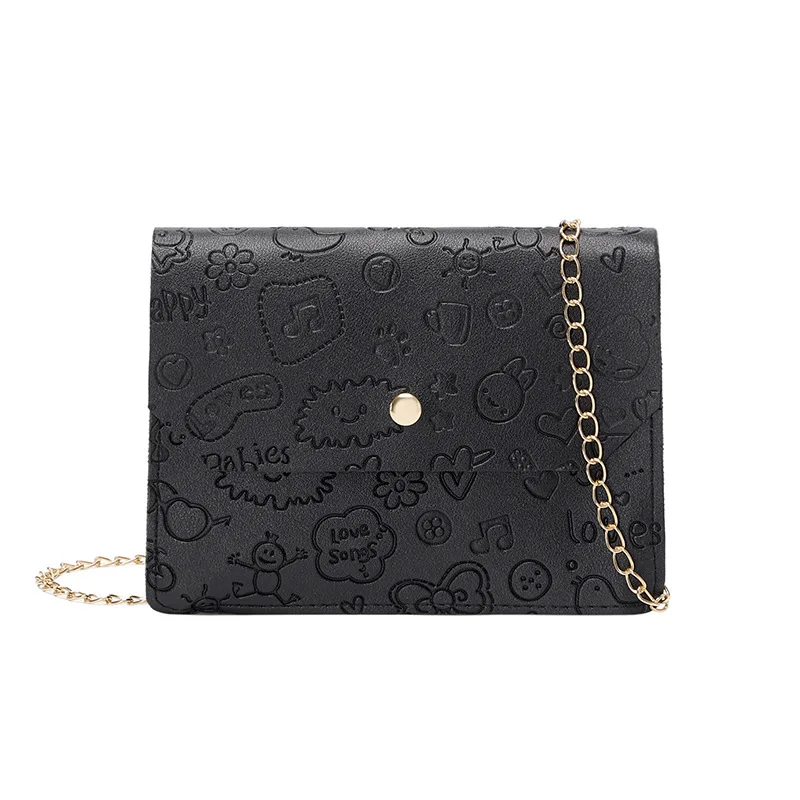 Ladies Bags 2023 New New Embossed Small Square Bag Summer Fashionable Simple Retro One Shoulder Crossbody Bag