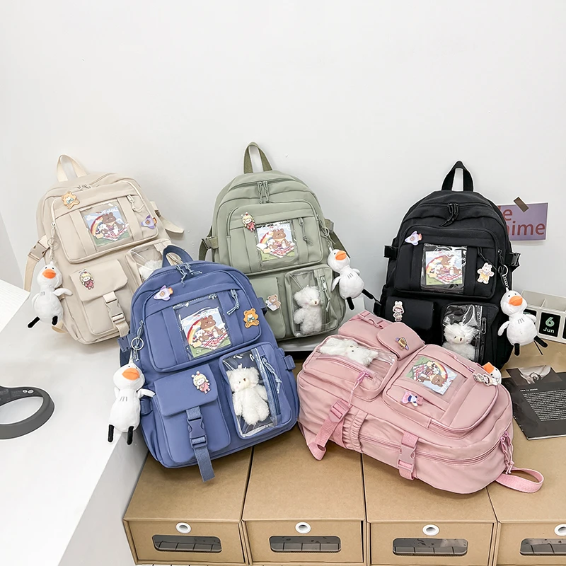 

Вместительный студенческий рюкзак Ins, японский ученический портфель для младшей и старшей школы, Женский шикарный рюкзак корейской версии в стиле девушки Мори