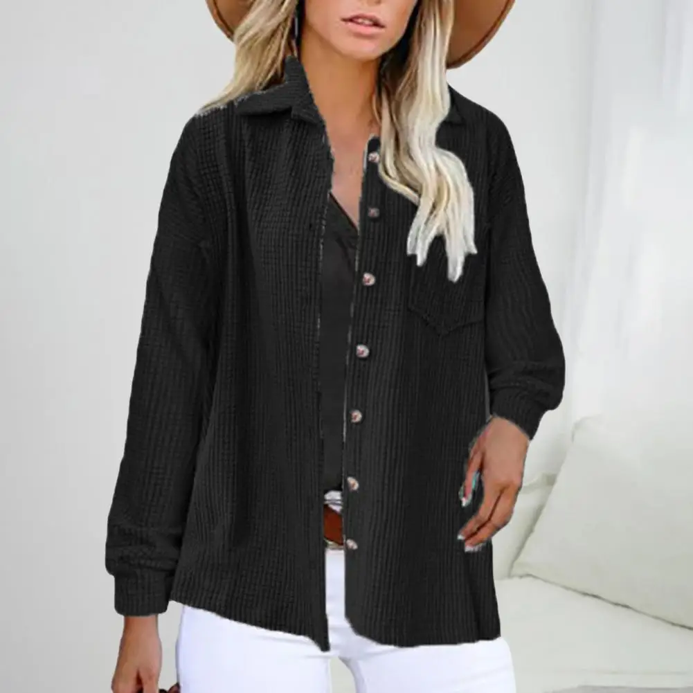 

Designed Sense Workwear Autumn Pure Color Lady Shirt Coat Female Clothing