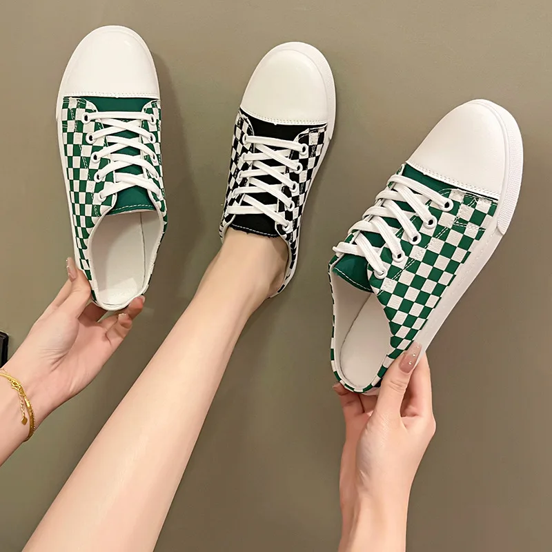 

Шлепанцы женские на плоской подошве, повседневные мягкие сланцы, с низким закрытием, роскошная обувь из ПУ кожи, с прострочкой, на шнуровке, для отдыха, 2023