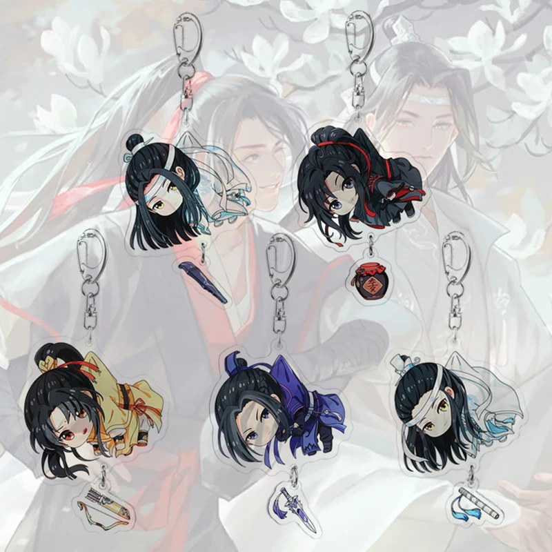 

20Pcs/lot Anime Grandmaster of Demonic Cultivation Acrylic Keychain Mo Dao Zu Shi Cute Figure Pendant Keyring Jewelry Wholesale