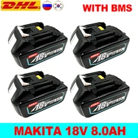 18v makita 8000mah lithium ion rechargeable battery 18v drill replacement batteries bl1860 bl1830 bl1850 with dc18rc 3a charger