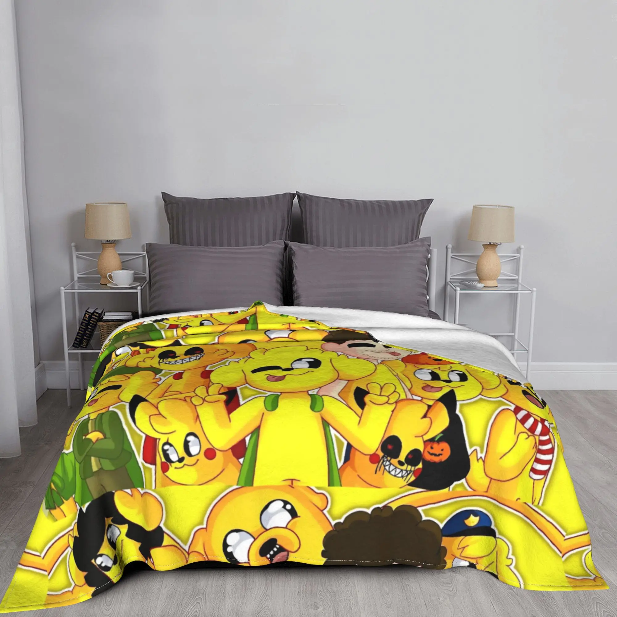 Mikecracks мультяшное коралловое флисовое плюшевое одеяло для кровати автомобиля