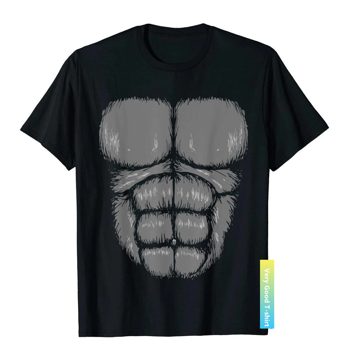 

Halloween Funny Gorilla Monkey Belly Chest Costume Shirt T-Shirt Cotton Birthday Tops Shirts High Quality Mens T Shirt Youthful
