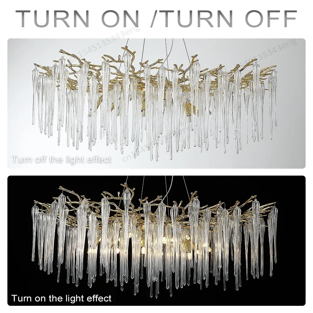 Дизайнерская хрустальная люстра для столовой Скандинавская люстра-колонна