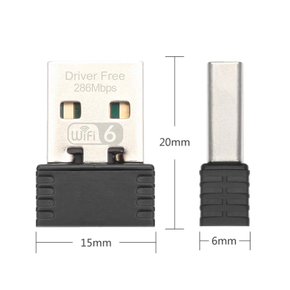 Адаптер WIFI 6 AX286, сетевая карта, мини-USB-донгл, 2.4 ГГц, 802.11AX, прием сигнала для ПК, ноутбуков с Windows 1011 (art.: 3920dccdb7c72) - 3920dccdb7c72