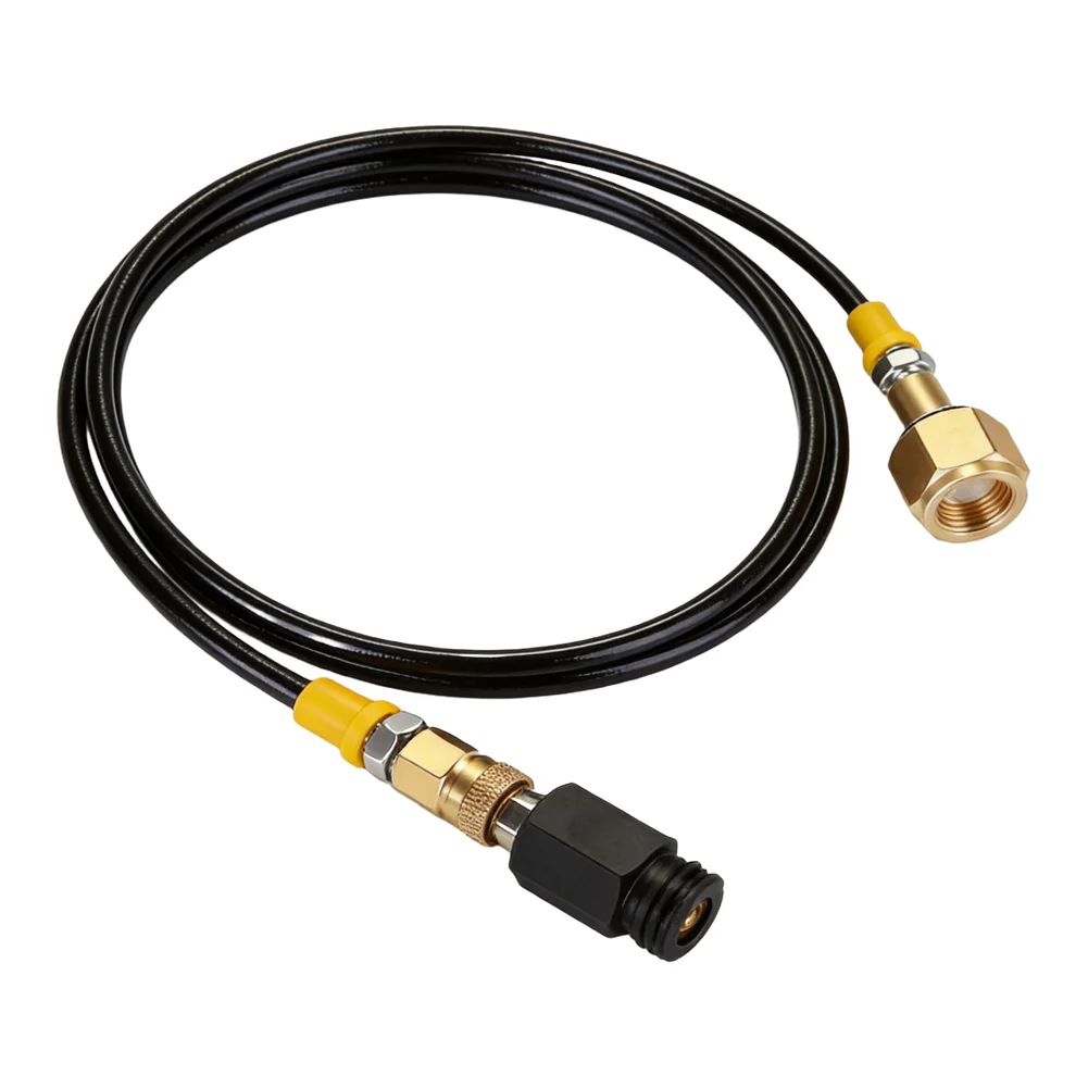 Фото Шланг для газированной воды W21.8-14 RPM TR21-4, 1.5м (60 дюймов), черный, тонкий, с фильтрующей сеткой, пластиковый, латунная фурнитура №3
