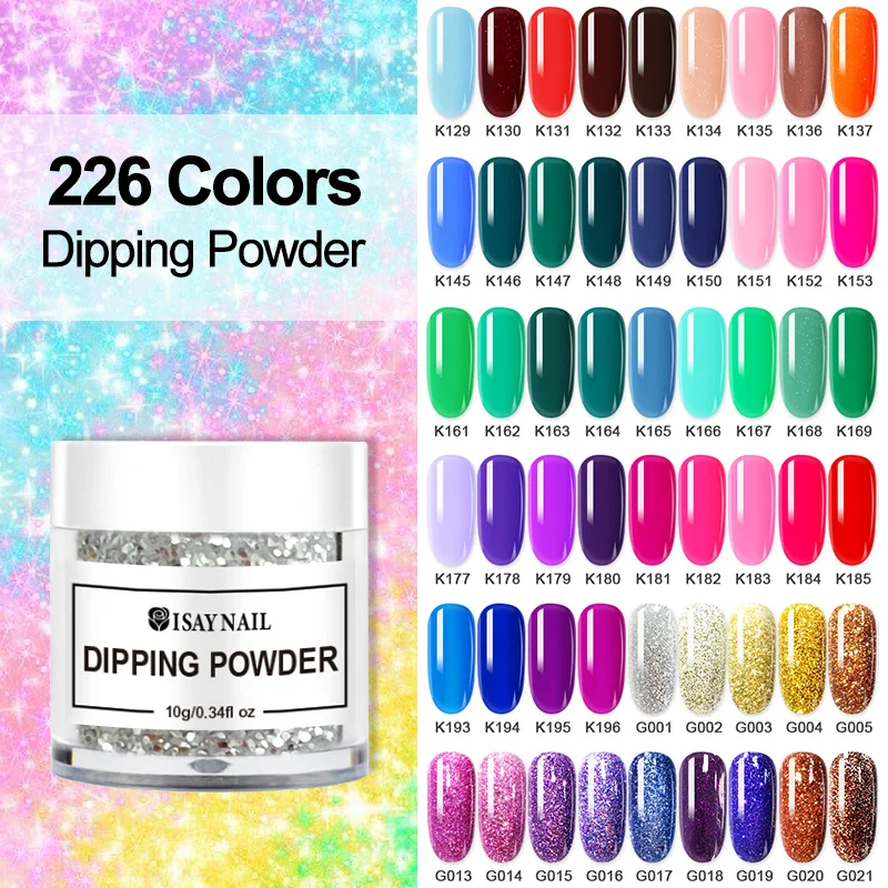 ISAYBEAUTY окуниваемая пудра для ногтей без лампы сушка натуральный сухой