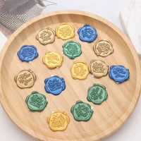 day stamps card decoration gold stickers envelope seals envelope seal stickers self adhesive wax seal stickers