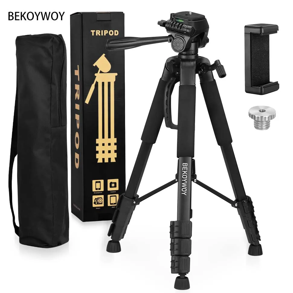 BEKOYWOY Tripod 1.5m/5ft for Laser Level/Phone/Camera with 1/4