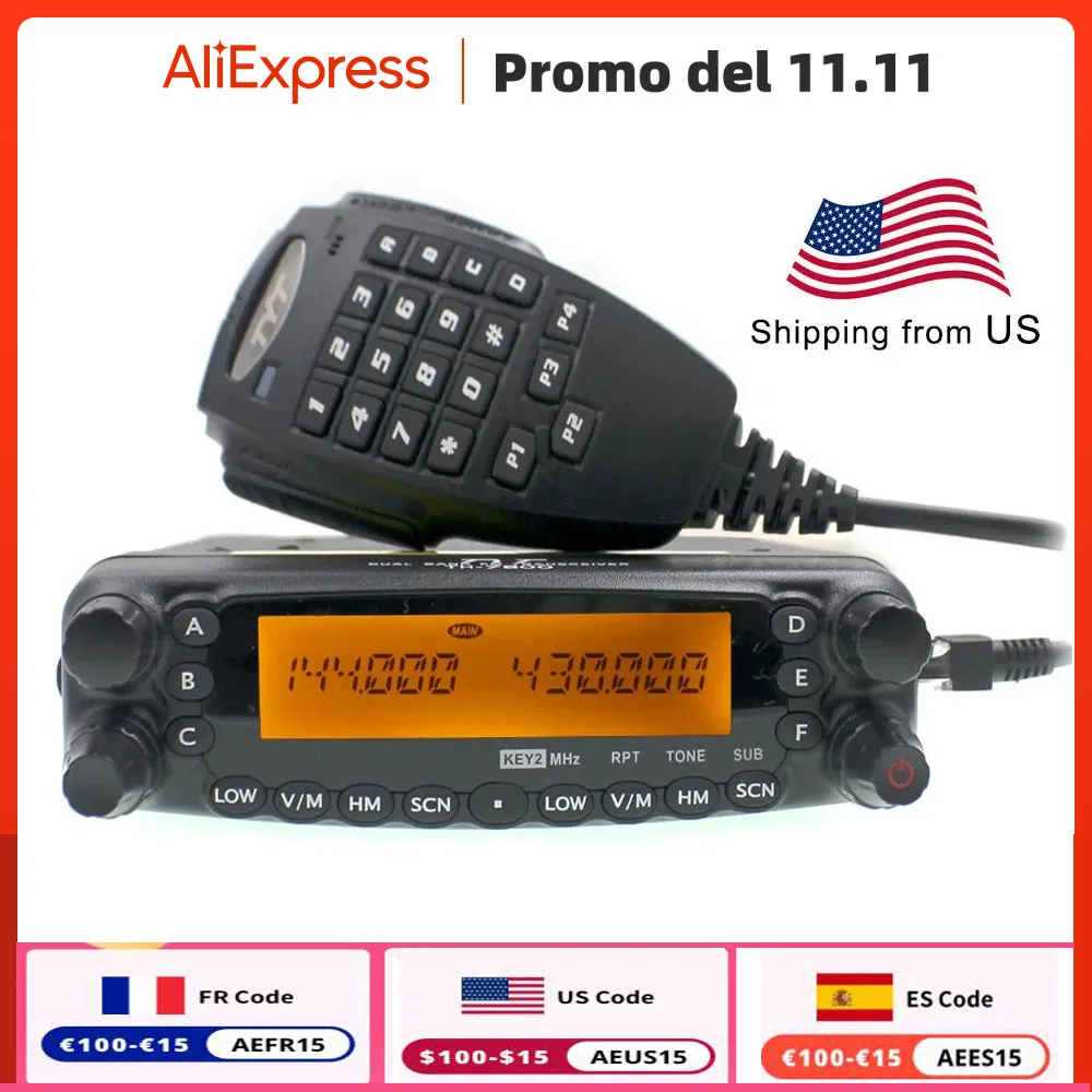 

TYT TH-7800 50W Автомобильная магнитола, двойная, 400-480 МГц, Любительский мобильный трансивер TH7800, Woki Toki