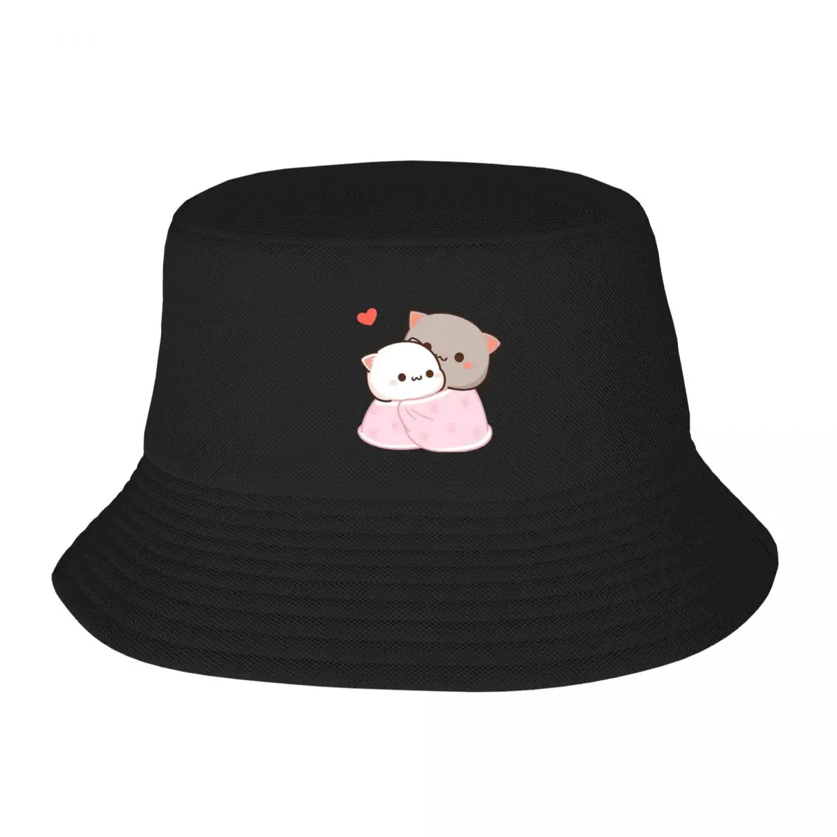 

Peach And Goma Cuddling - Mochi Peach Cat Adult Fisherman's Hat Bob Bucket Hats Men Women Caps fisherman Hat Girl Boy Hat