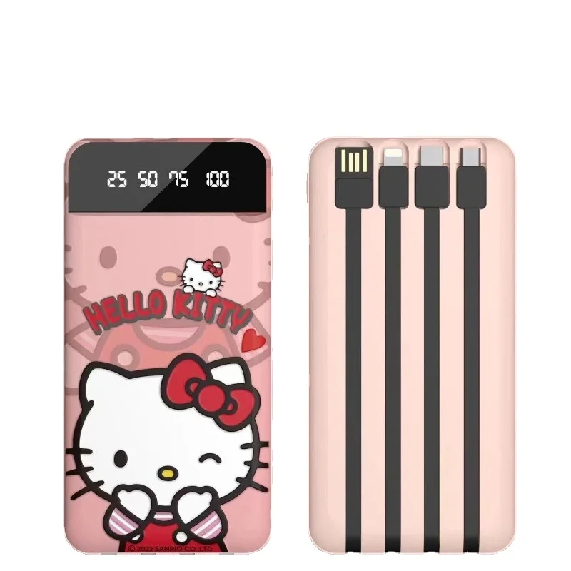 

20000 мАч Kawaii Sanrio, Hello Kitty внешний аккумулятор быстрая зарядка автономная линия ультратонкая зарядка Внешняя батарея